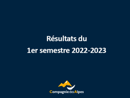 Résultats 1er semestre 2022-2023